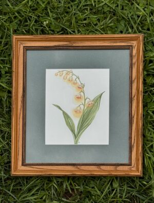 Glowing Lily of the Valley - Framed Original in Watercolor